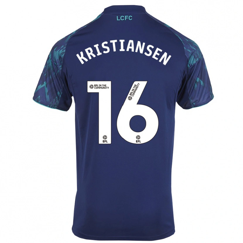 Danxen Hombre Camiseta Victor Kristiansen #16 Azul Marino Verde Blanco 2ª Equipación 2025/26 La Camisa México
