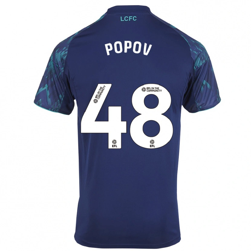 Danxen Hombre Camiseta Chris Popov #48 Azul Marino Verde Blanco 2ª Equipación 2025/26 La Camisa México