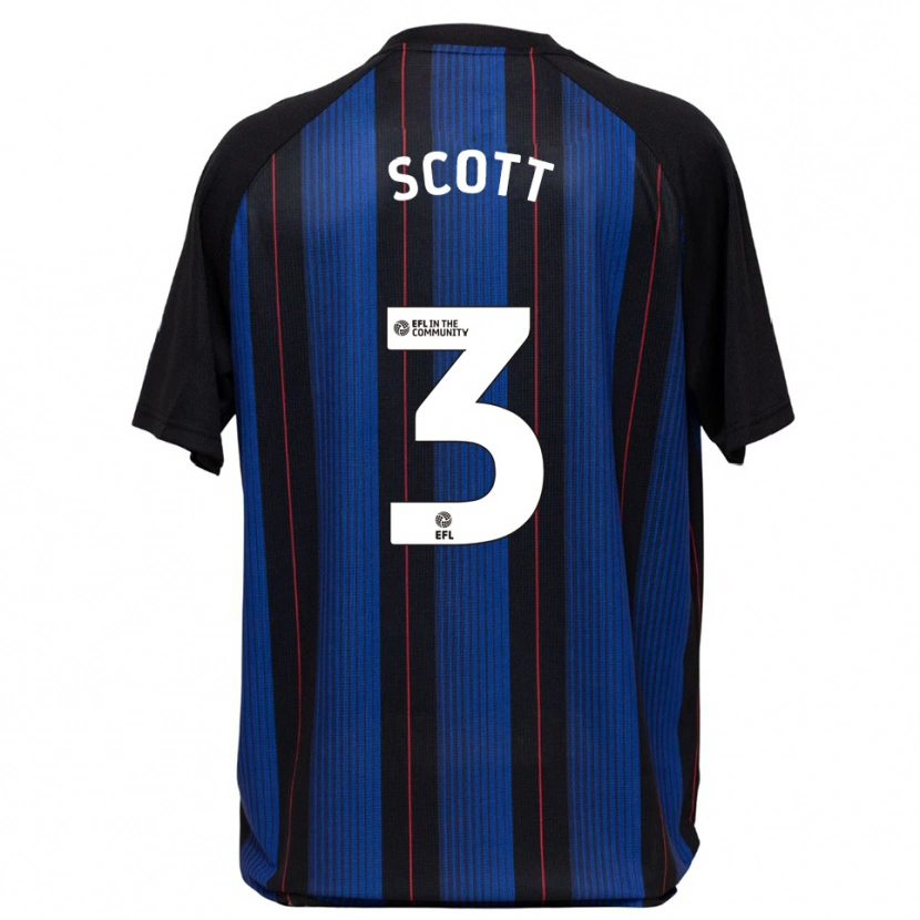 Danxen Hombre Camiseta Ethan Scott #3 Azul Negro 2ª Equipación 2025/26 La Camisa México