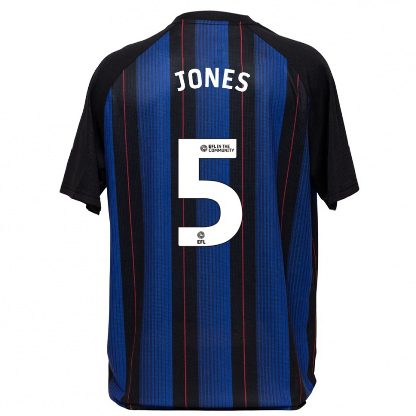 Danxen Hombre Camiseta Alfie Jones #5 Azul Negro 2ª Equipación 2025/26 La Camisa México