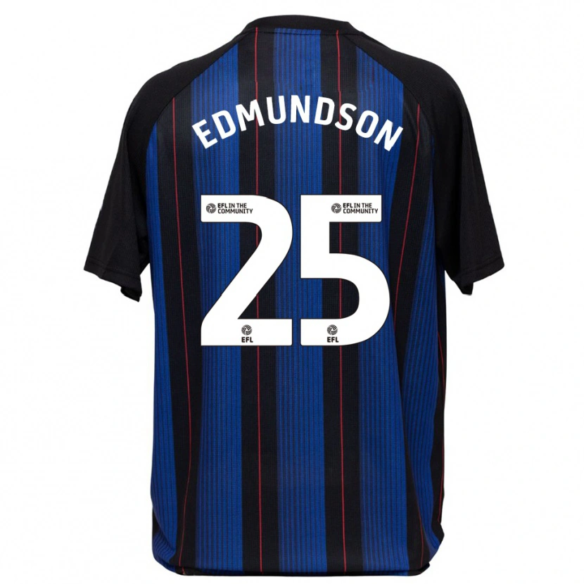 Danxen Hombre Camiseta George Edmundson #25 Azul Negro 2ª Equipación 2025/26 La Camisa México