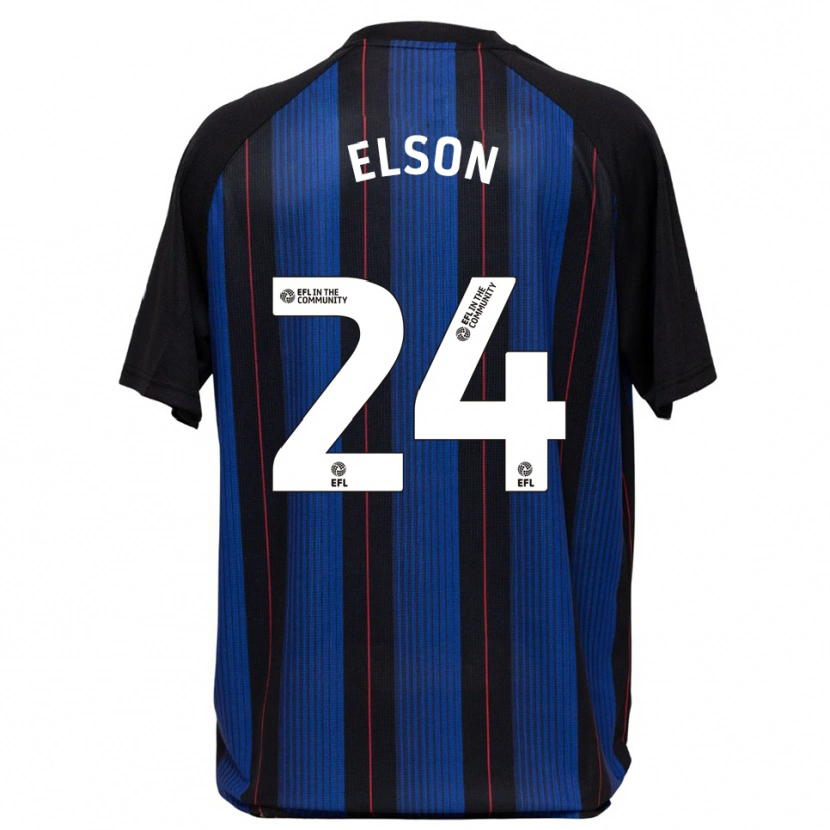 Danxen Hombre Camiseta Kacie Elson #24 Azul Negro 2ª Equipación 2025/26 La Camisa México