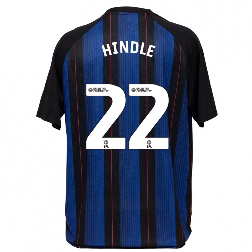 Danxen Hombre Camiseta Rachel Hindle #22 Azul Negro 2ª Equipación 2025/26 La Camisa México