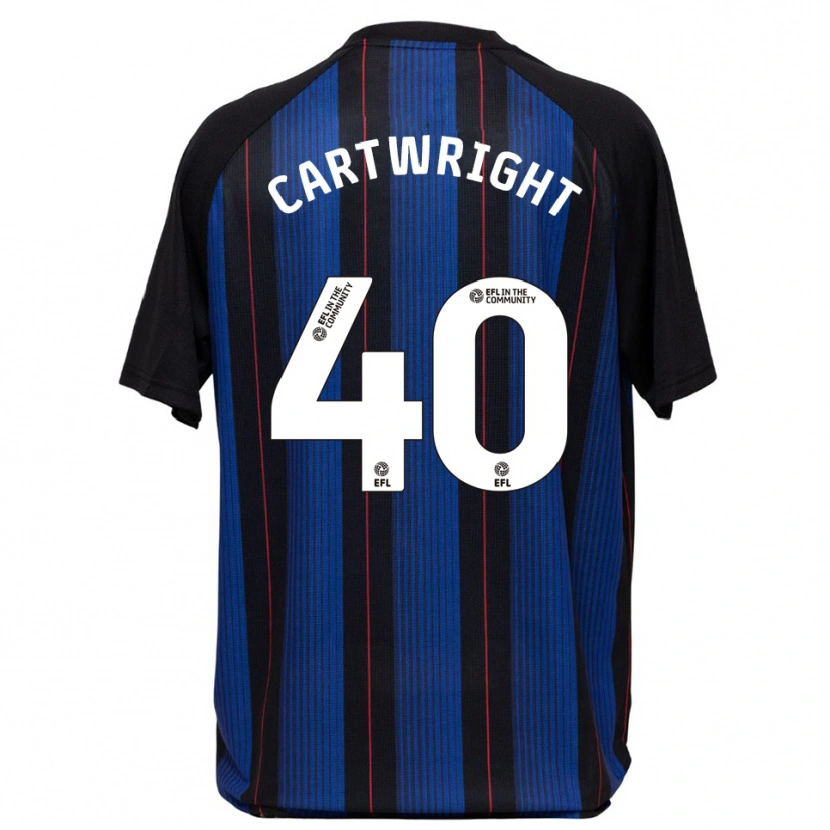 Danxen Hombre Camiseta Finlay Cartwright #40 Azul Negro 2ª Equipación 2025/26 La Camisa México