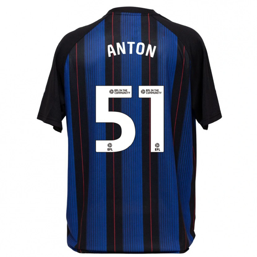Danxen Hombre Camiseta Anton Palmer #51 Azul Negro 2ª Equipación 2025/26 La Camisa México