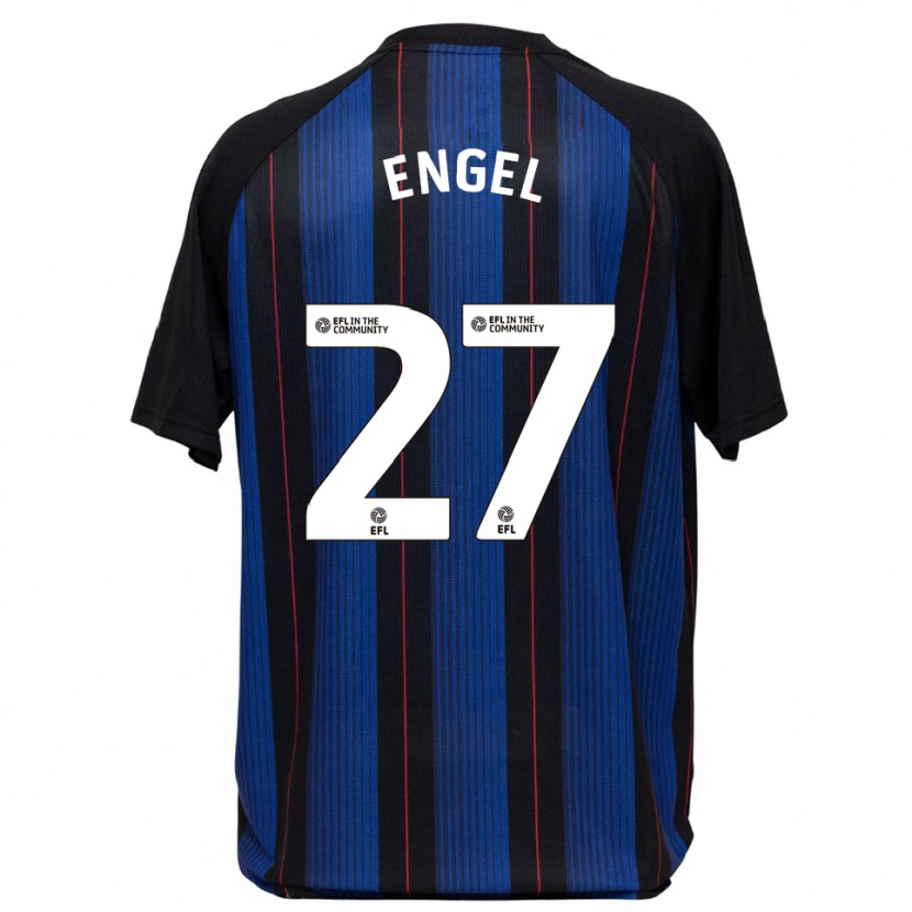 Danxen Hombre Camiseta Lukas Engel #27 Azul Negro 2ª Equipación 2025/26 La Camisa México