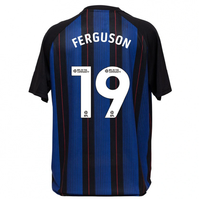 Danxen Hombre Camiseta Becky Ferguson #19 Azul Negro 2ª Equipación 2025/26 La Camisa México