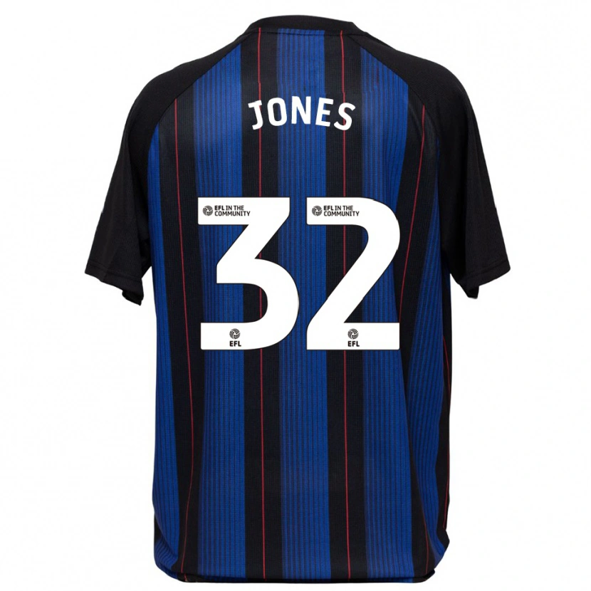 Danxen Hombre Camiseta Jamie Jones #32 Azul Negro 2ª Equipación 2025/26 La Camisa México