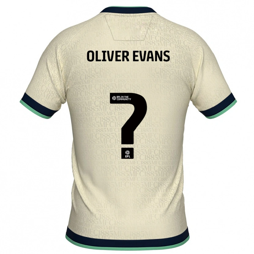Danxen Hombre Camiseta Oliver Evans #0 Champán Azul Marino 2ª Equipación 2025/26 La Camisa México