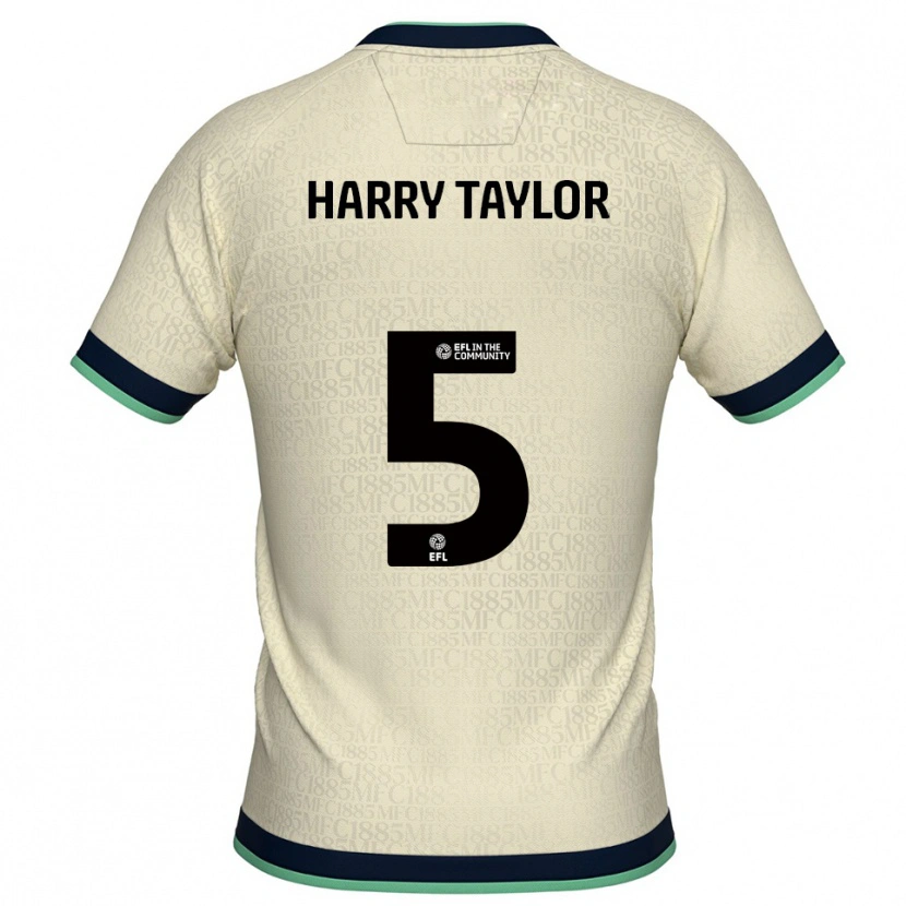 Danxen Hombre Camiseta Harry Taylor #5 Champán Azul Marino 2ª Equipación 2025/26 La Camisa México