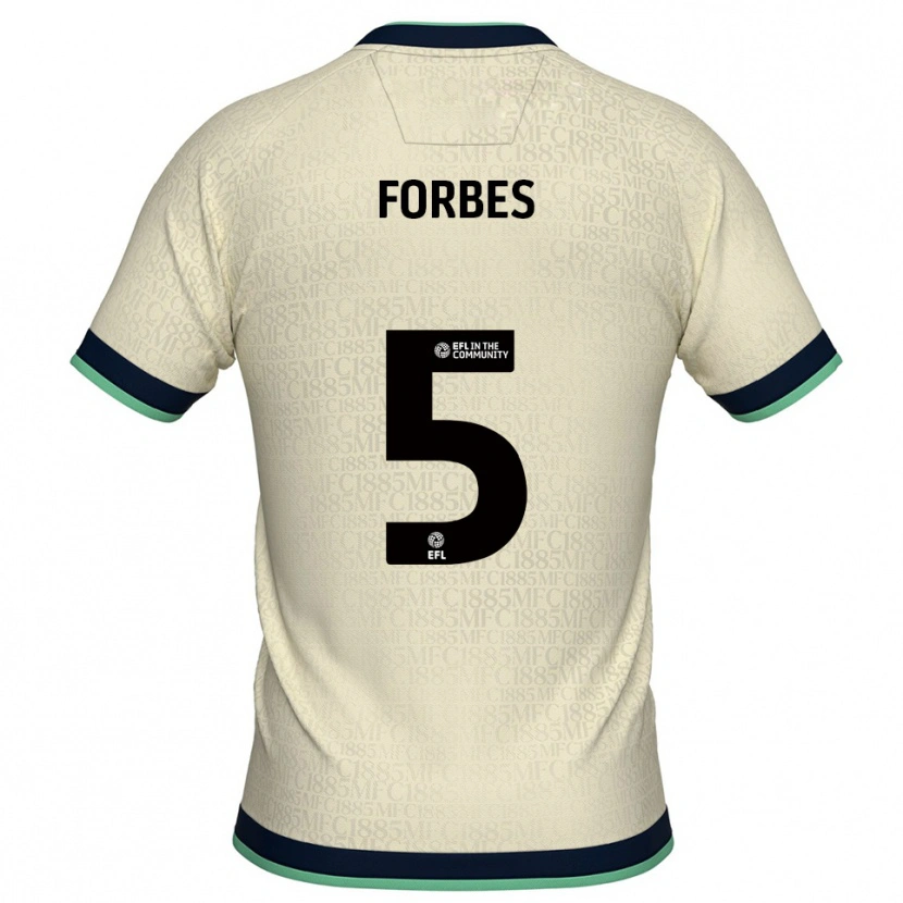 Danxen Hombre Camiseta Dean Forbes #5 Champán Azul Marino 2ª Equipación 2025/26 La Camisa México