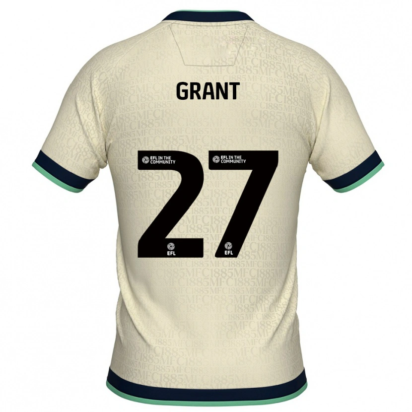 Danxen Hombre Camiseta Kamarl Grant #27 Champán Azul Marino 2ª Equipación 2025/26 La Camisa México