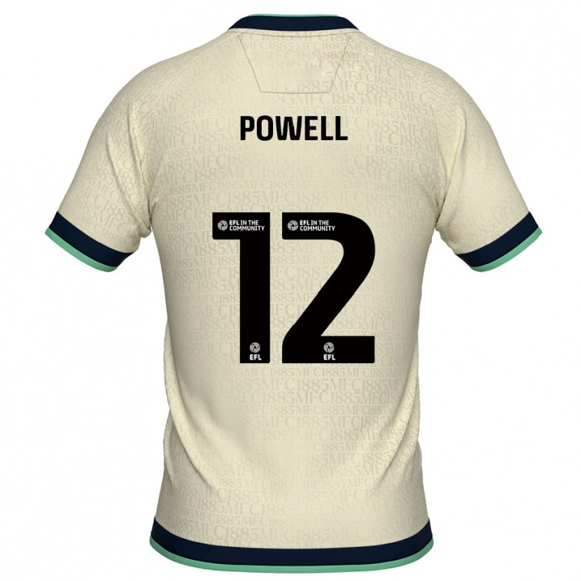 Danxen Hombre Camiseta Beth Powell #12 Champán Azul Marino 2ª Equipación 2025/26 La Camisa México