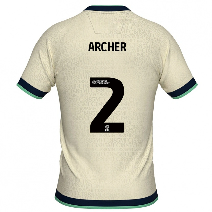 Danxen Hombre Camiseta Da'rell Archer #2 Champán Azul Marino 2ª Equipación 2025/26 La Camisa México