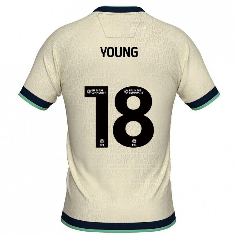 Danxen Hombre Camiseta Michelle Young #18 Champán Azul Marino 2ª Equipación 2025/26 La Camisa México