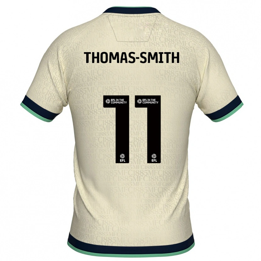 Danxen Hombre Camiseta Jaydon Thomas-Smith #11 Champán Azul Marino 2ª Equipación 2025/26 La Camisa México