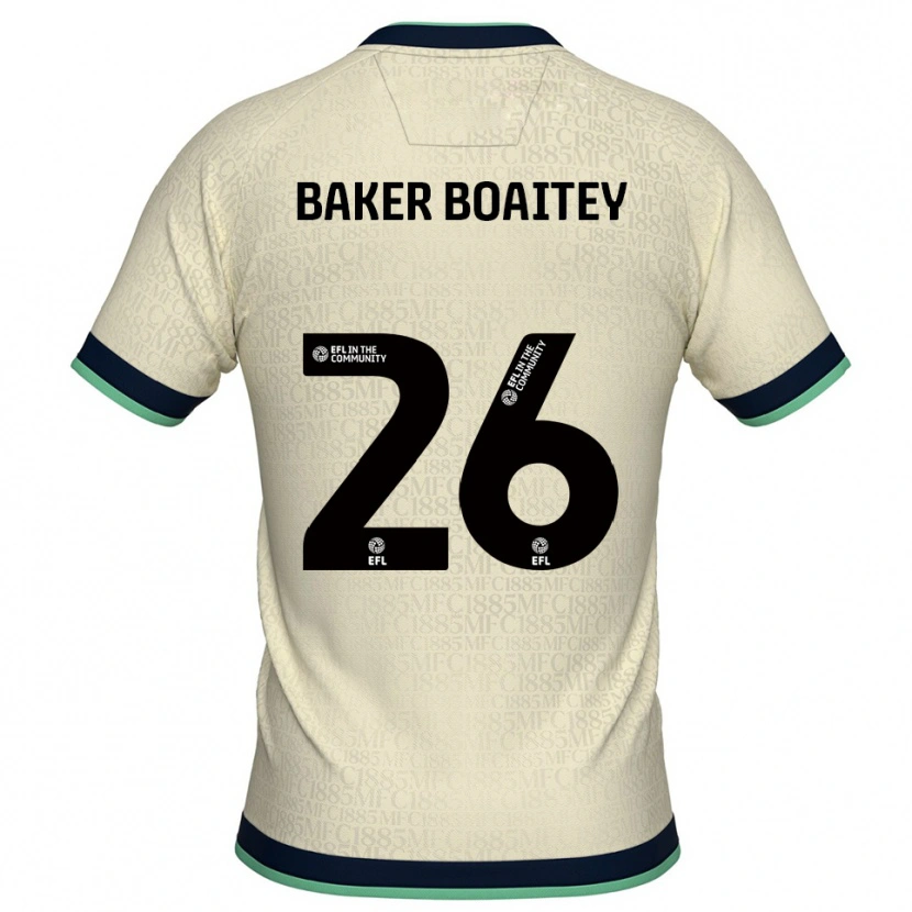 Danxen Hombre Camiseta Benicio Baker #26 Champán Azul Marino 2ª Equipación 2025/26 La Camisa México