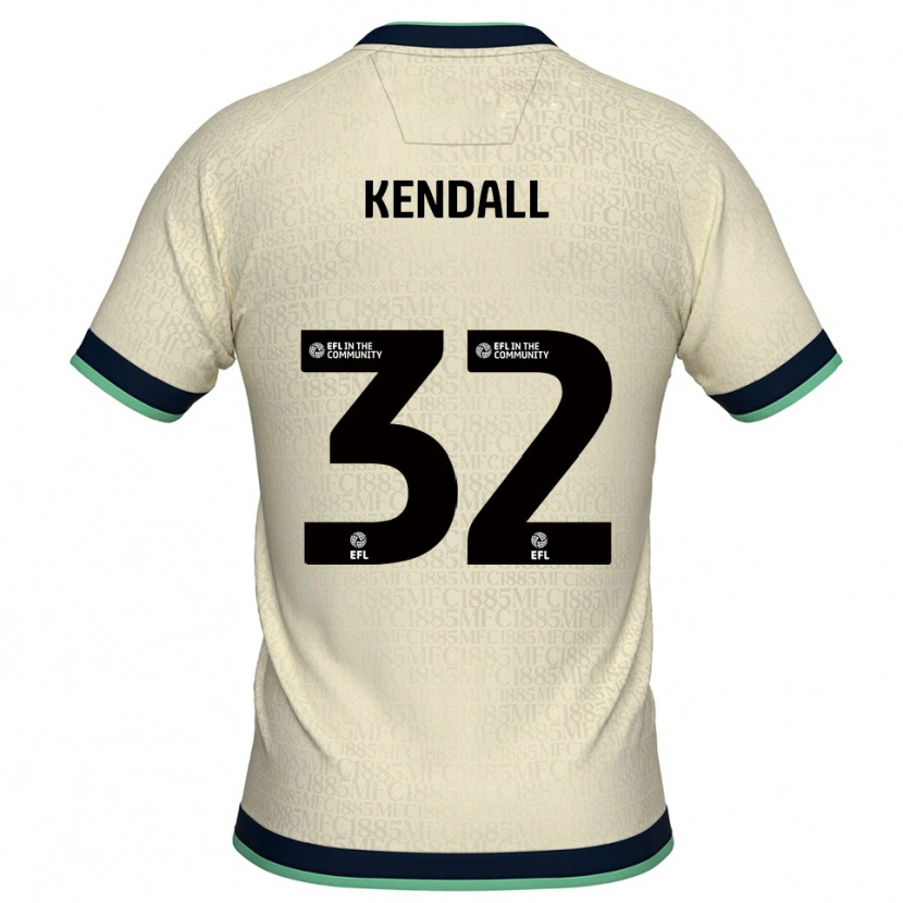 Danxen Hombre Camiseta Sheldon Kendall #32 Champán Azul Marino 2ª Equipación 2025/26 La Camisa México
