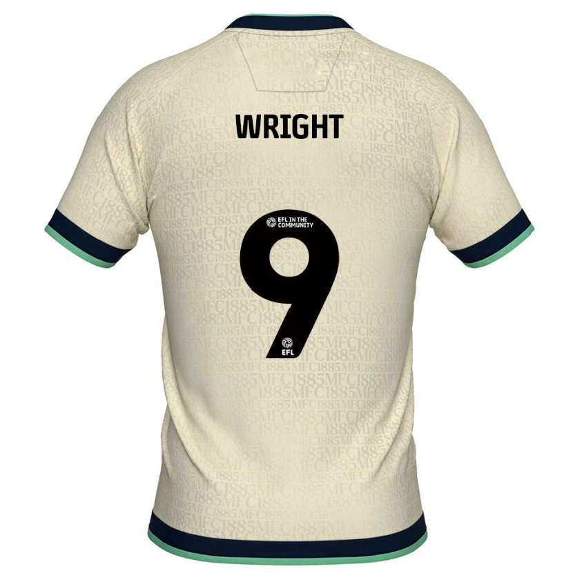 Danxen Hombre Camiseta William Wright #9 Champán Azul Marino 2ª Equipación 2025/26 La Camisa México