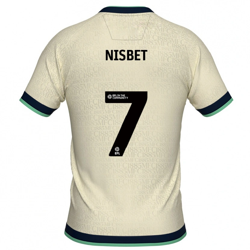 Danxen Hombre Camiseta Kevin Nisbet #7 Champán Azul Marino 2ª Equipación 2025/26 La Camisa México