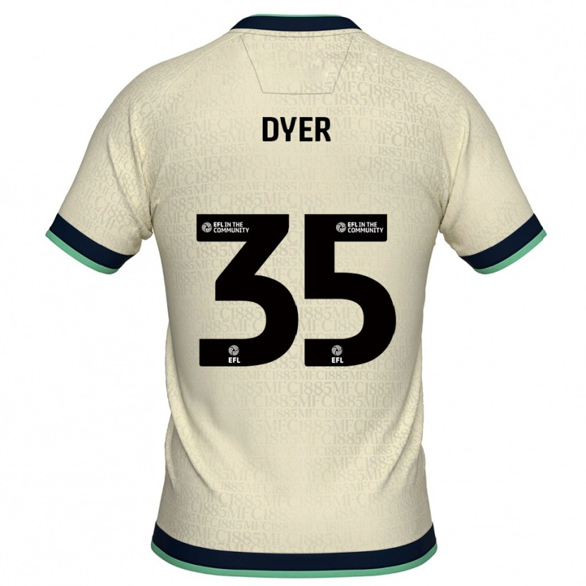 Danxen Hombre Camiseta Jet Dyer #35 Champán Azul Marino 2ª Equipación 2025/26 La Camisa México