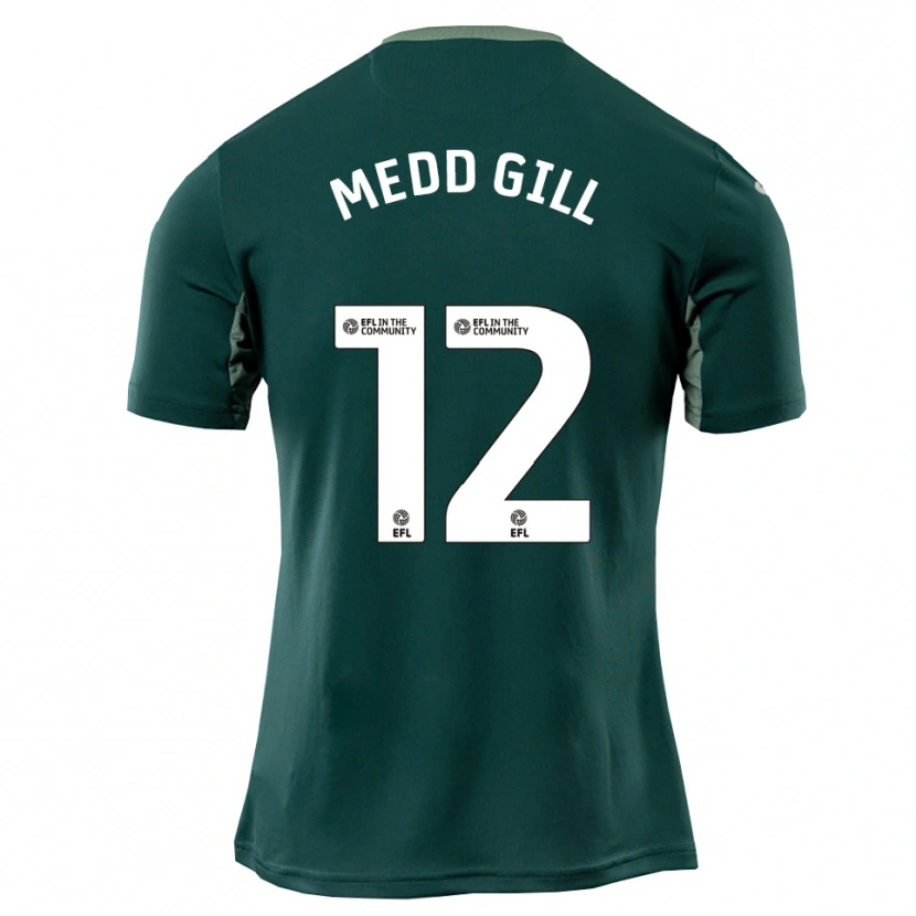 Danxen Hombre Camiseta Tamsin Medd-Gill #12 Verde Blanco Púrpura 2ª Equipación 2025/26 La Camisa México
