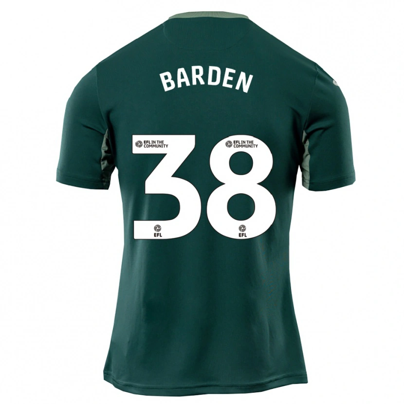 Danxen Hombre Camiseta Daniel Barden #38 Verde Blanco Púrpura 2ª Equipación 2025/26 La Camisa México