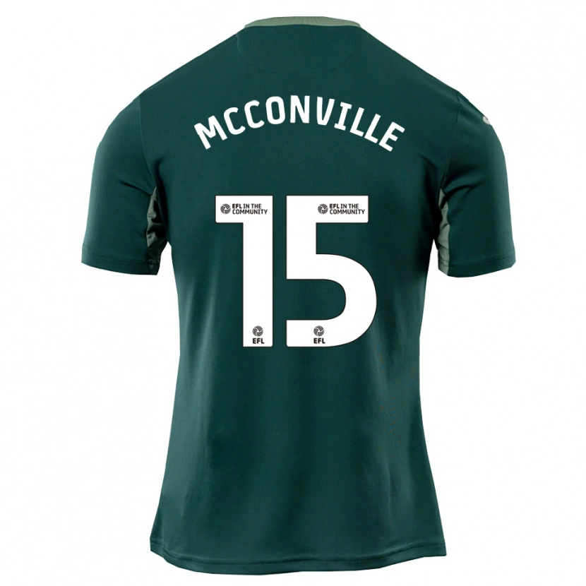Danxen Hombre Camiseta Ruairi Mcconville #15 Verde Blanco Púrpura 2ª Equipación 2025/26 La Camisa México