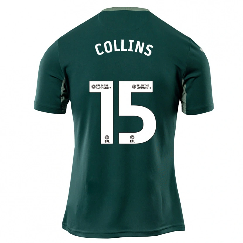 Danxen Hombre Camiseta Hugo Collins #15 Verde Blanco Púrpura 2ª Equipación 2025/26 La Camisa México
