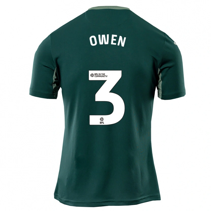 Danxen Hombre Camiseta Jaiden Owen #3 Verde Blanco Púrpura 2ª Equipación 2025/26 La Camisa México