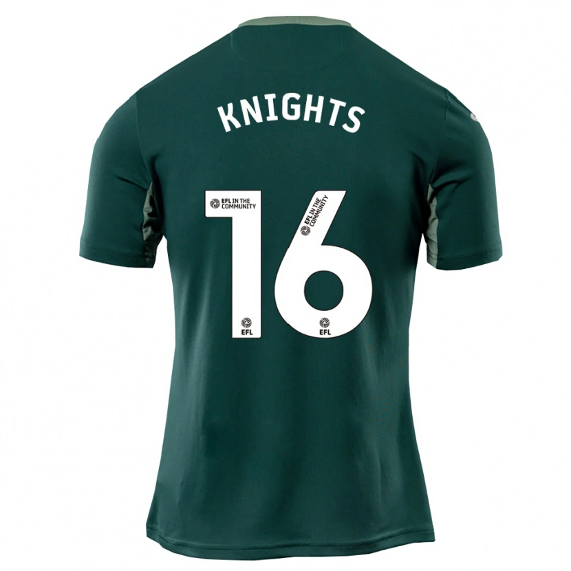 Danxen Hombre Camiseta Katie Knights #16 Verde Blanco Púrpura 2ª Equipación 2025/26 La Camisa México