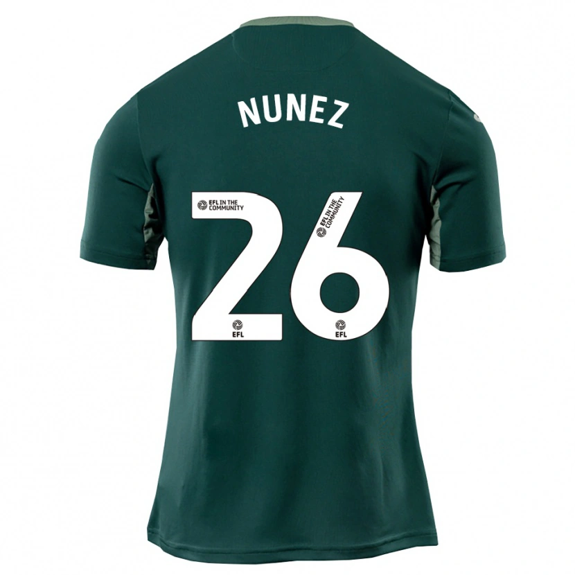 Danxen Hombre Camiseta Marcelino Núñez #26 Verde Blanco Púrpura 2ª Equipación 2025/26 La Camisa México