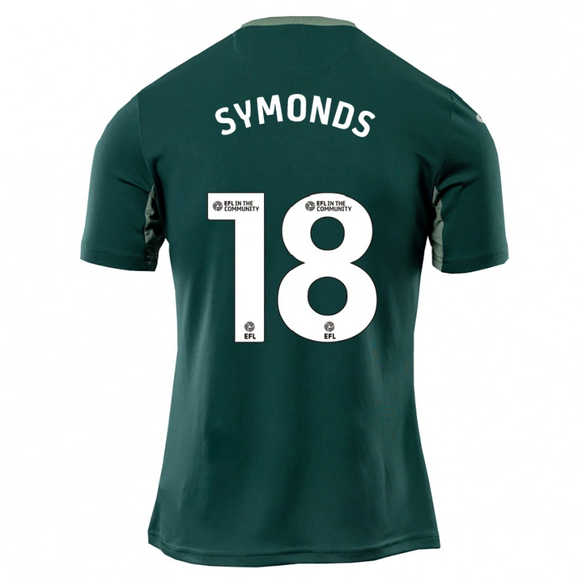 Danxen Hombre Camiseta Freya Symonds #18 Verde Blanco Púrpura 2ª Equipación 2025/26 La Camisa México