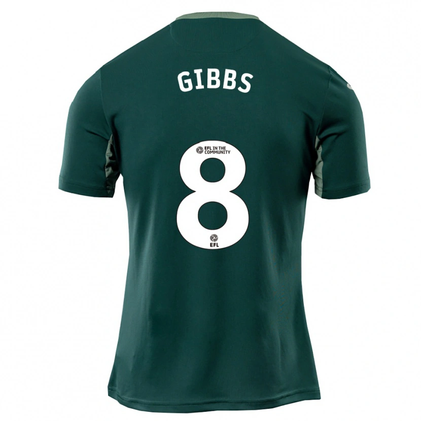 Danxen Hombre Camiseta Liam Gibbs #8 Verde Blanco Púrpura 2ª Equipación 2025/26 La Camisa México