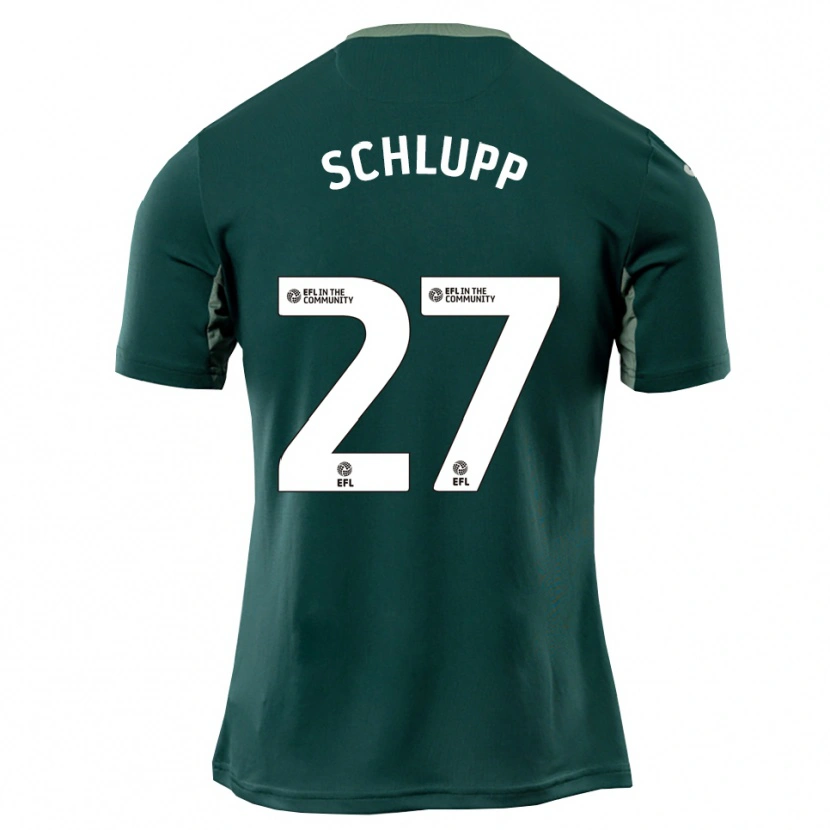 Danxen Hombre Camiseta Jeffrey Schlupp #27 Verde Blanco Púrpura 2ª Equipación 2025/26 La Camisa México