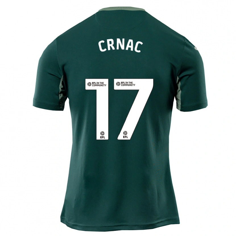 Danxen Hombre Camiseta Ante Crnac #17 Verde Blanco Púrpura 2ª Equipación 2025/26 La Camisa México
