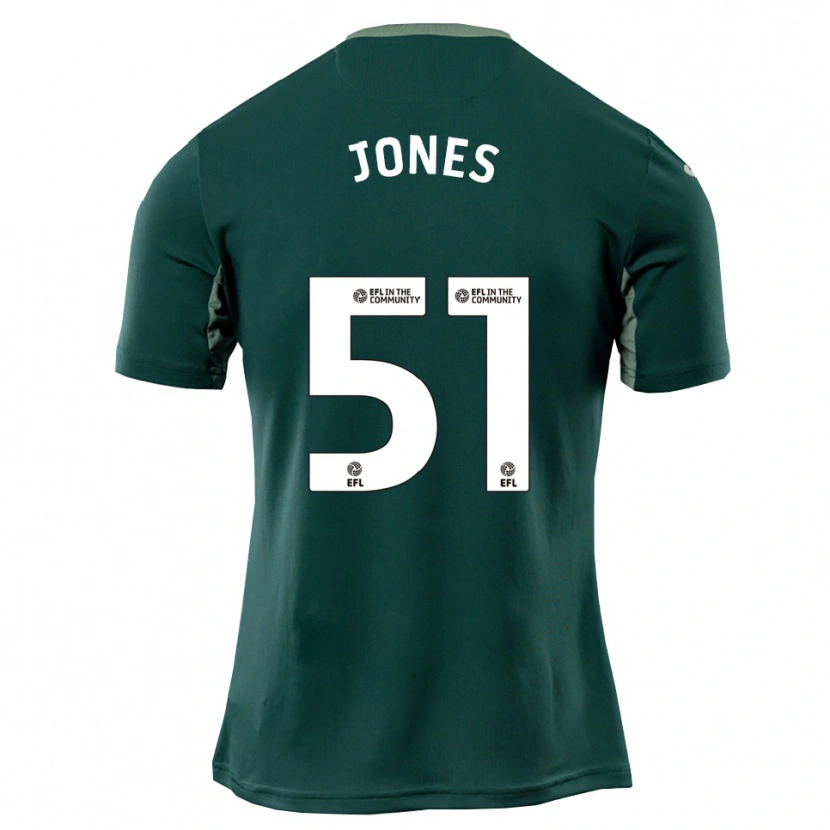 Danxen Hombre Camiseta Dylan Jones #51 Verde Blanco Púrpura 2ª Equipación 2025/26 La Camisa México