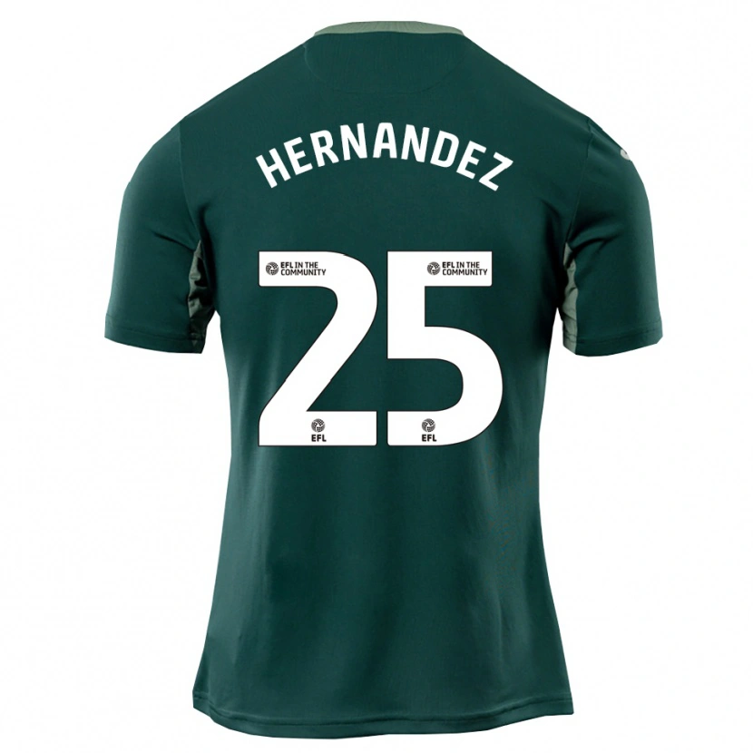 Danxen Hombre Camiseta Onel Hernández #25 Verde Blanco Púrpura 2ª Equipación 2025/26 La Camisa México