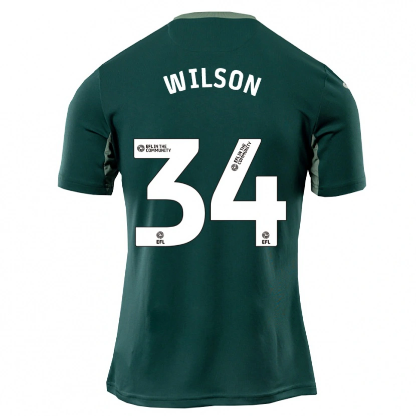 Danxen Hombre Camiseta Drew Wilson #34 Verde Blanco Púrpura 2ª Equipación 2025/26 La Camisa México
