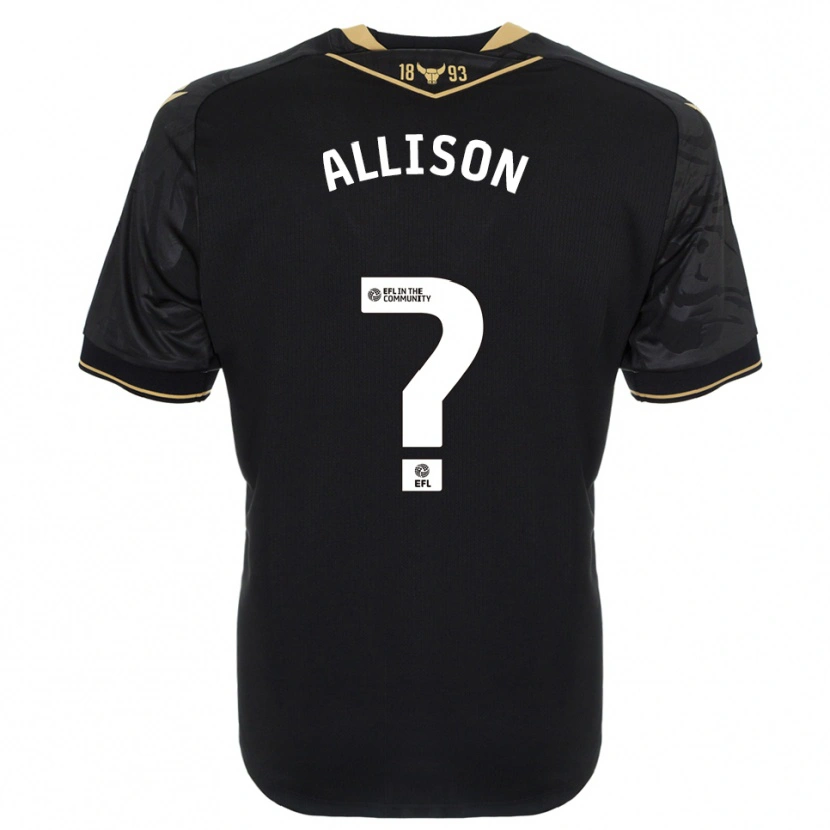 Danxen Hombre Camiseta Lauren Allison #0 Negro Oro 2ª Equipación 2025/26 La Camisa México