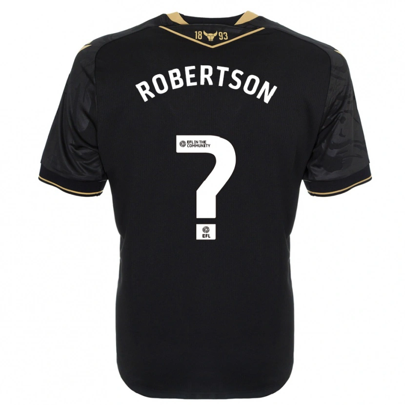 Danxen Hombre Camiseta Maddie Robertson #0 Negro Oro 2ª Equipación 2025/26 La Camisa México