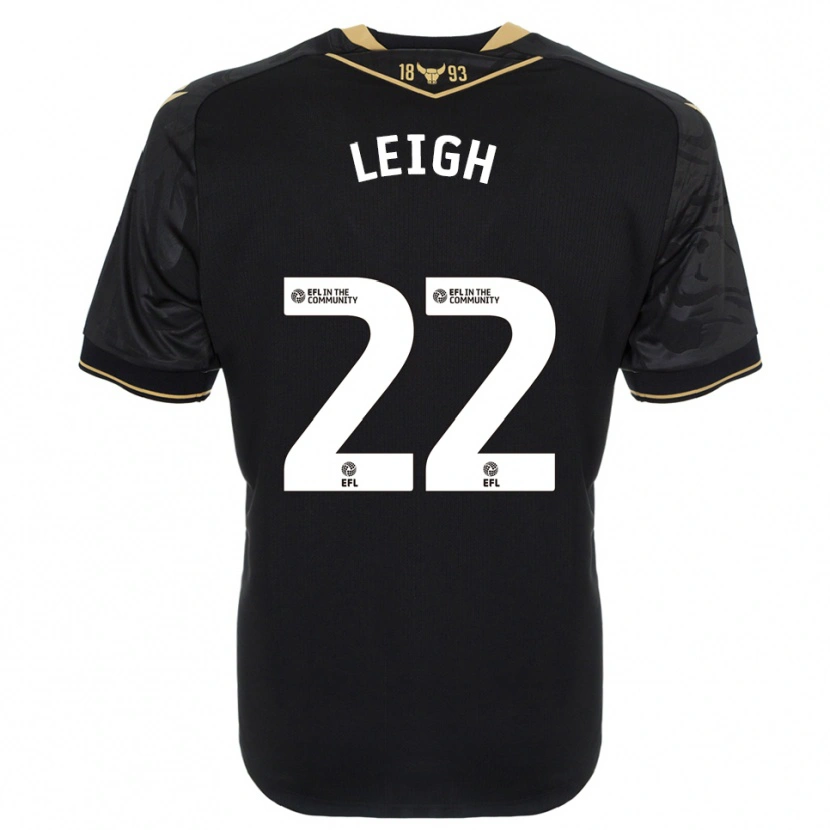 Danxen Hombre Camiseta Greg Leigh #22 Negro Oro 2ª Equipación 2025/26 La Camisa México