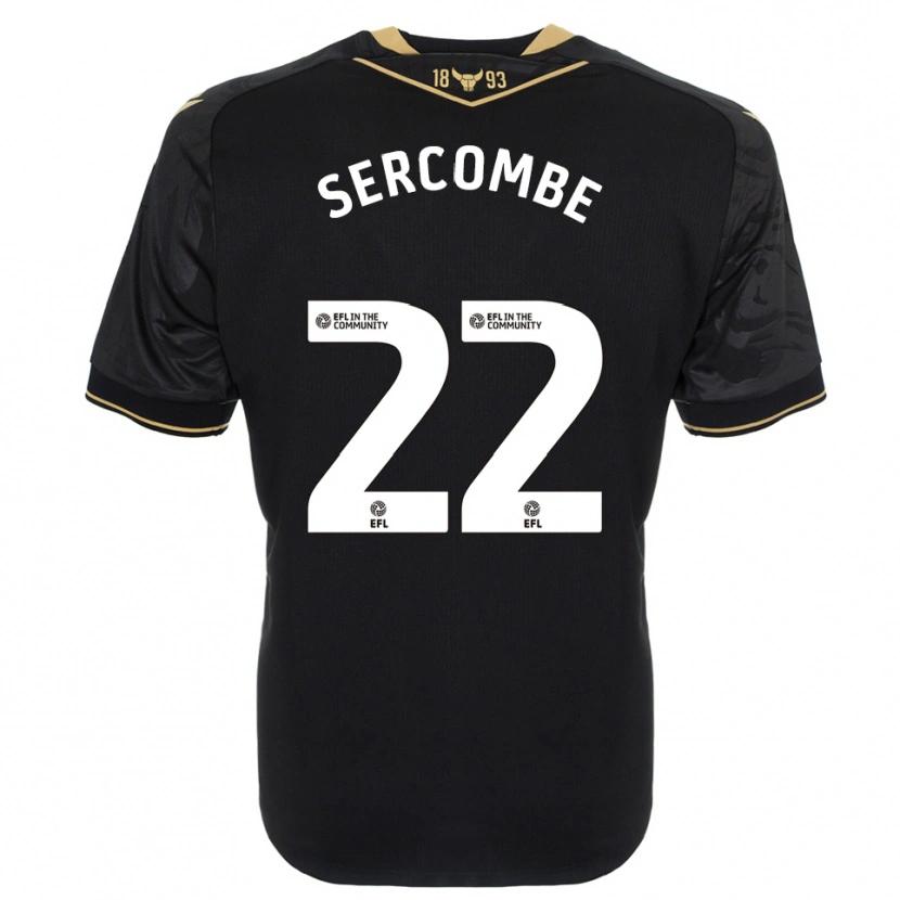 Danxen Hombre Camiseta Paris Sercombe #22 Negro Oro 2ª Equipación 2025/26 La Camisa México