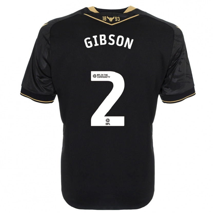Danxen Hombre Camiseta Nic Gibson #2 Negro Oro 2ª Equipación 2025/26 La Camisa México