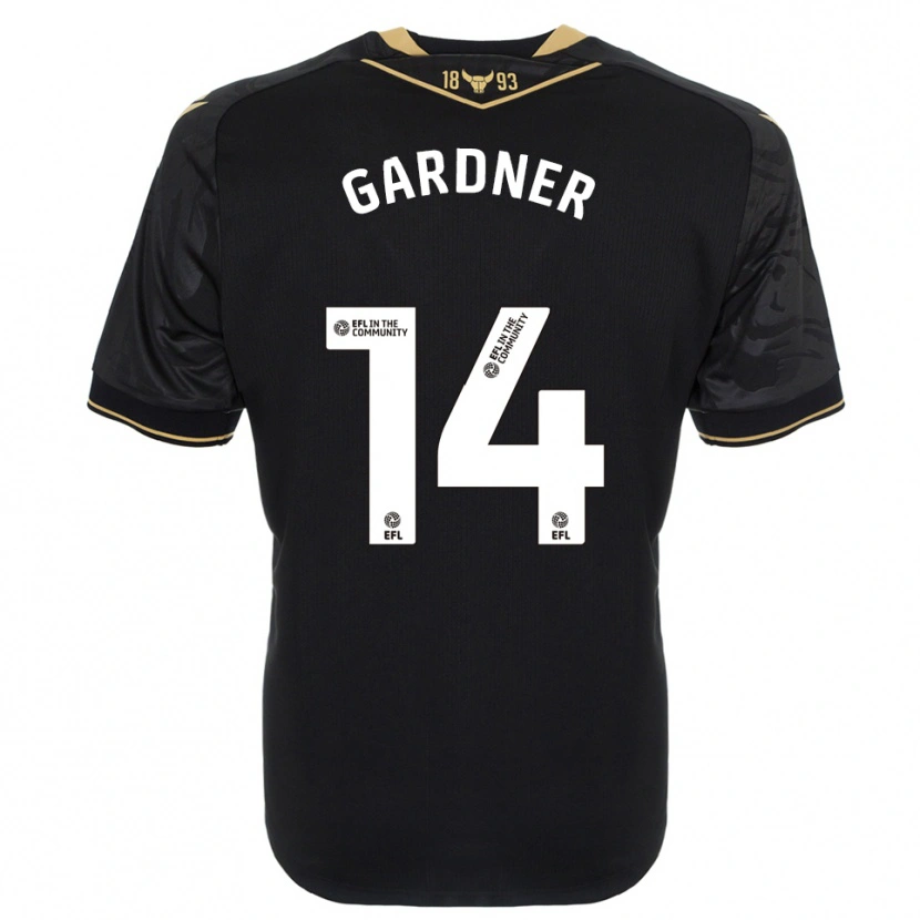 Danxen Hombre Camiseta Harley Gardner #14 Negro Oro 2ª Equipación 2025/26 La Camisa México