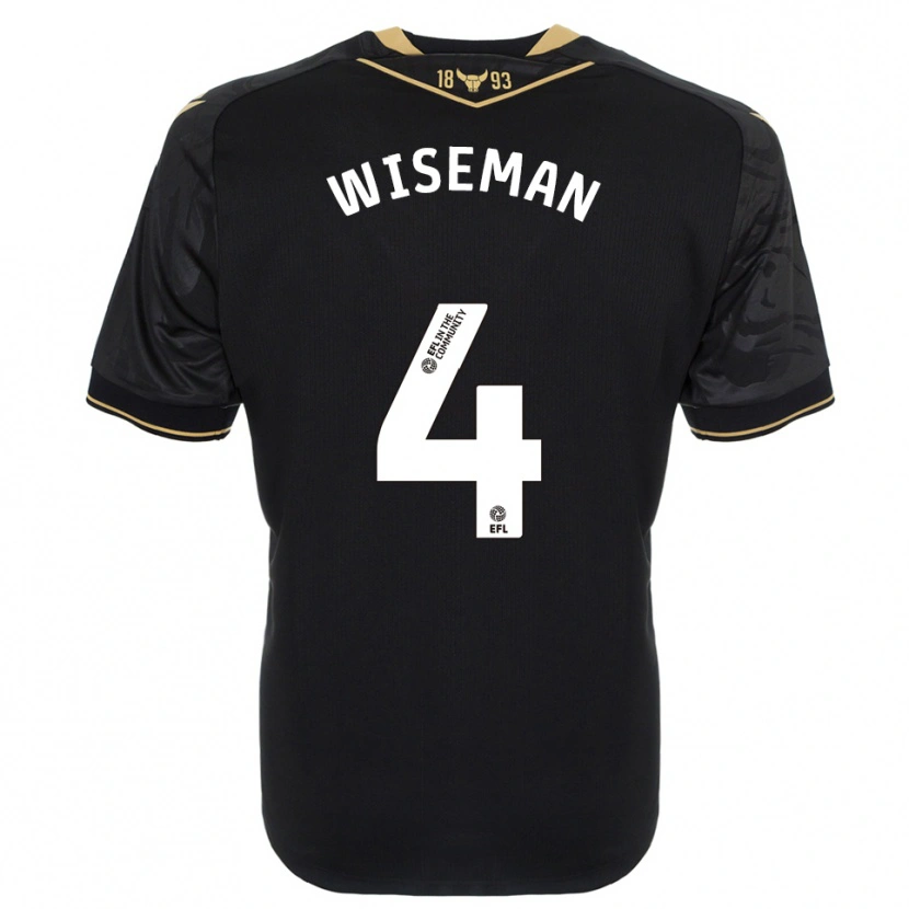 Danxen Hombre Camiseta Kate Wiseman #4 Negro Oro 2ª Equipación 2025/26 La Camisa México