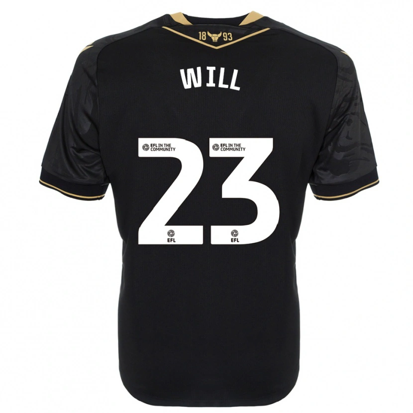 Danxen Hombre Camiseta Merrick Will #23 Negro Oro 2ª Equipación 2025/26 La Camisa México