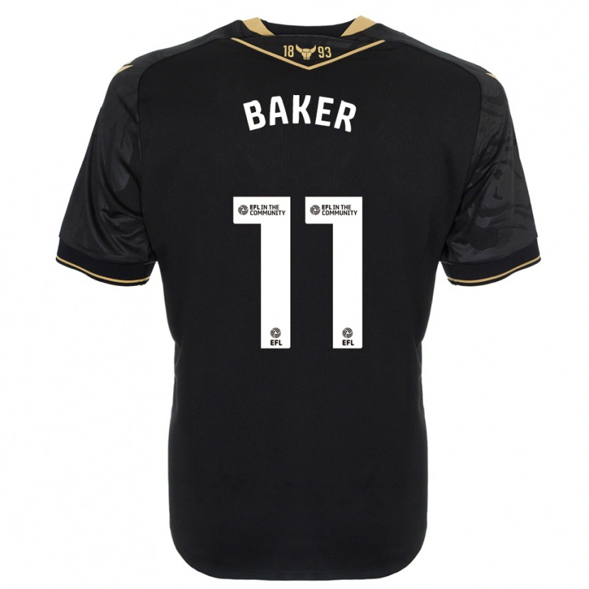 Danxen Hombre Camiseta Sophie Baker #11 Negro Oro 2ª Equipación 2025/26 La Camisa México
