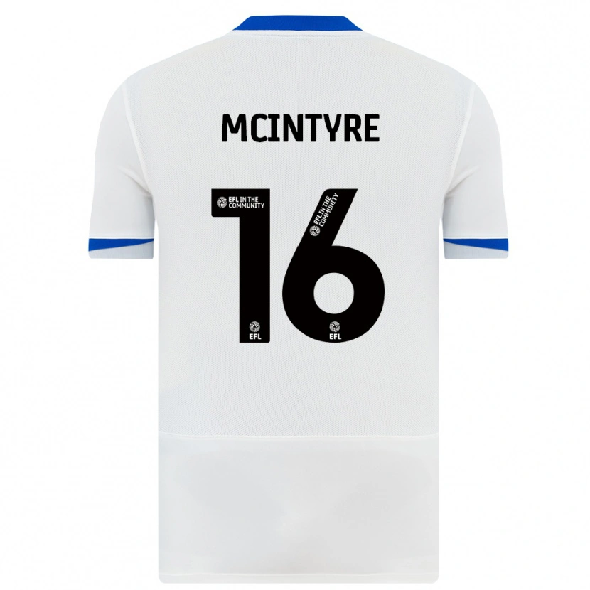 Danxen Hombre Camiseta Tom Mcintyre #16 Blanco Negro 2ª Equipación 2025/26 La Camisa México
