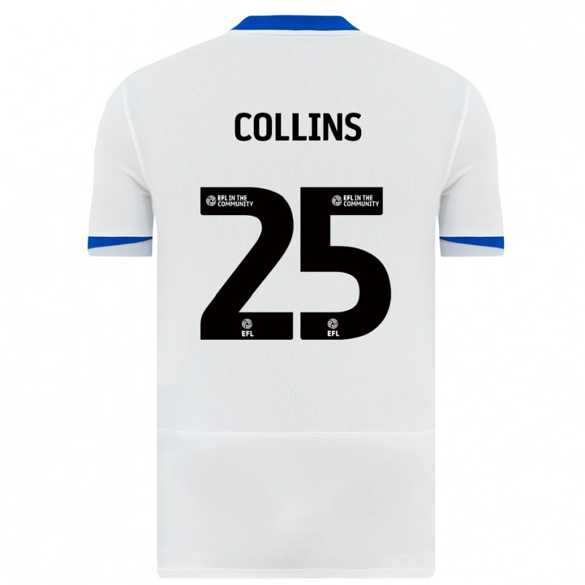 Danxen Hombre Camiseta Izzy Collins #25 Blanco Negro 2ª Equipación 2025/26 La Camisa México